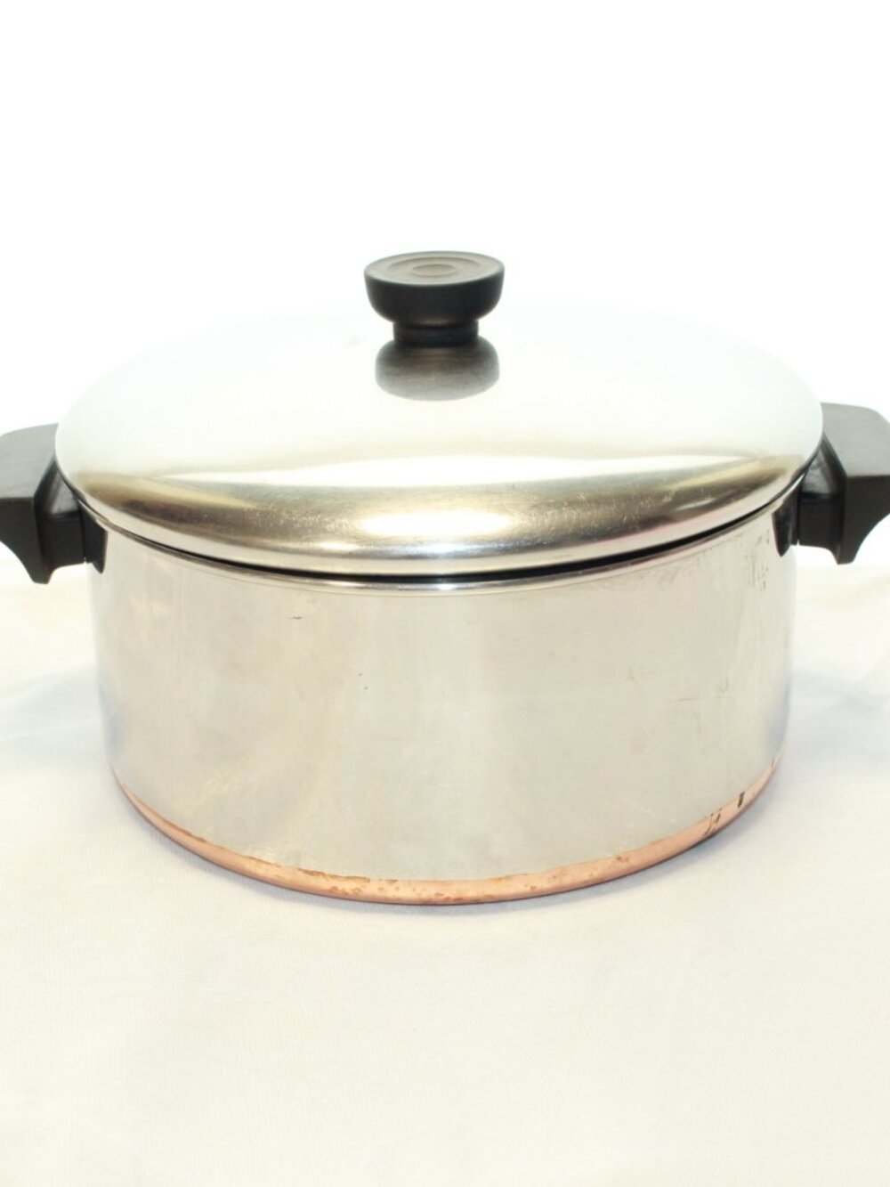 Revere Ware 1801 4.5 QT Copper Bottom Stock Pot With Lid - Clinton, ILL. USA 86